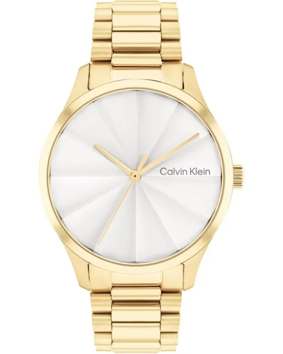 Γυναικείο ρολόι Calvin Klein Burst 25200232, Ροζ Χρυσό καντράν, Μπρασελέ από Ανοξείδωτο ατσάλι